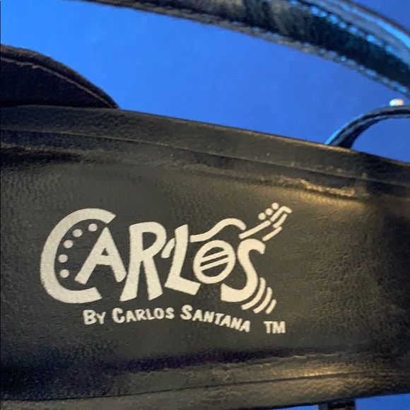 Vintage Leather high heels by Carlos Santana bows - Picture 8 of 9